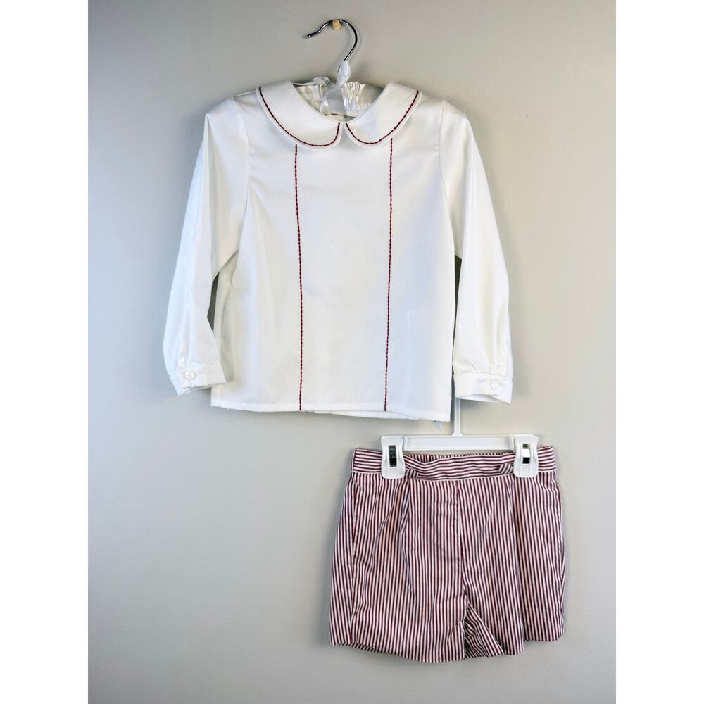 The Broke Brooke Edgehill Collection Boys 4T Holiday Outfit Set RedWhite NWT $62 - Picture 3 of 11